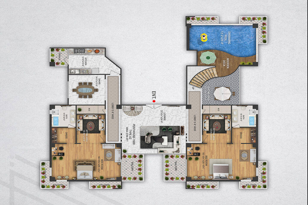 2 Bedroom Penthouse Type A2